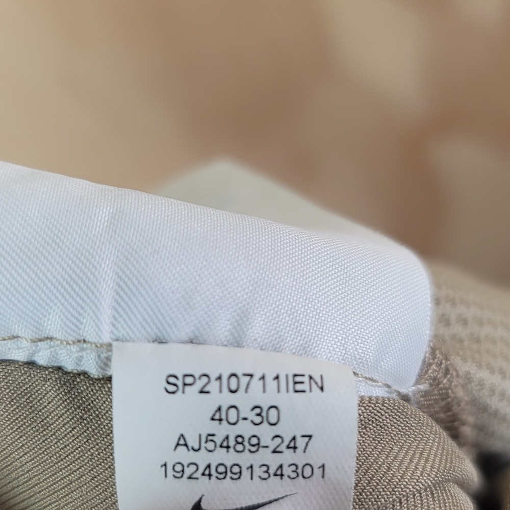 Nike Golf Pants Mens 40x29 Khaki Tan Excellent Dri-Fit Standard Fit AJ5489-247 - Picture 5 of 7